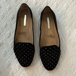 Black studded suede flats BCBG generation